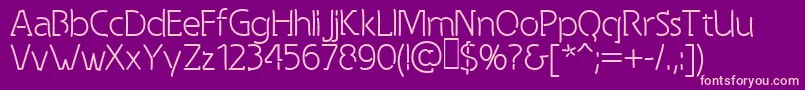 SpongyThinsville Font – Pink Fonts on Purple Background