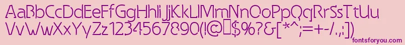 SpongyThinsville Font – Purple Fonts on Pink Background