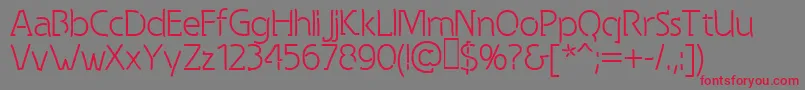 SpongyThinsville Font – Red Fonts on Gray Background