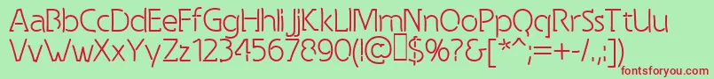 SpongyThinsville Font – Red Fonts on Green Background