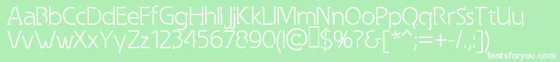 SpongyThinsville Font – White Fonts on Green Background