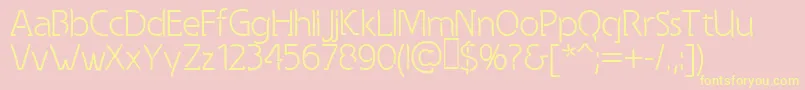 SpongyThinsville Font – Yellow Fonts on Pink Background