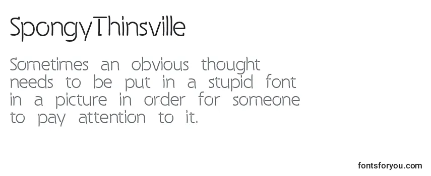 Schriftart SpongyThinsville