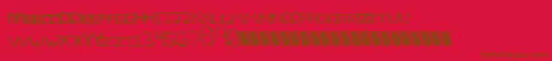 Eightbite Font – Brown Fonts on Red Background