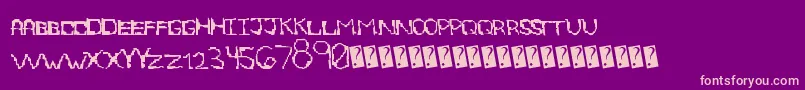 Saiba mais sobre a fonte Eightbite Fonte Eightbite – fontes rosa em um fundo violeta