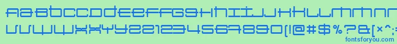 Sansbroadway Font – Blue Fonts on Green Background