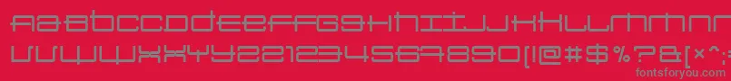 Sansbroadway-Schriftart – Graue Schriften auf rotem Hintergrund