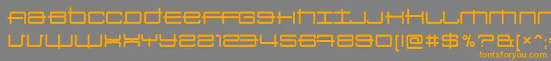 Sansbroadway Font – Orange Fonts on Gray Background