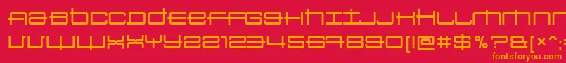Sansbroadway Font – Orange Fonts on Red Background
