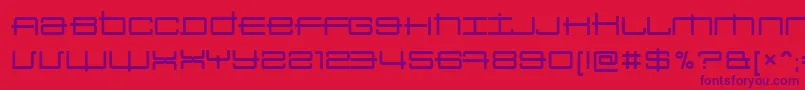 Sansbroadway Font – Purple Fonts on Red Background