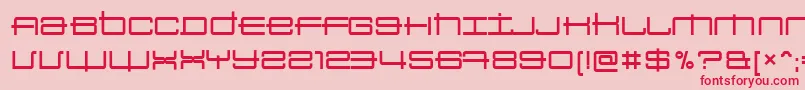 Sansbroadway Font – Red Fonts on Pink Background