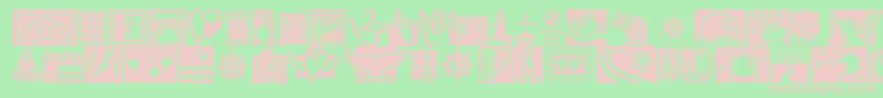 DfconnectivitiesitcTt-Schriftart – Rosa Schriften auf grünem Hintergrund
