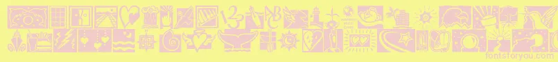 fuente DfconnectivitiesitcTt – Fuentes Rosadas Sobre Fondo Amarillo