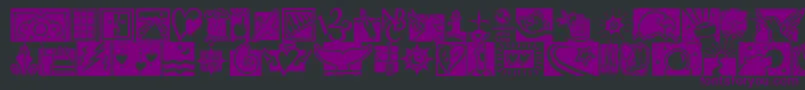 フォントDfconnectivitiesitcTt – 黒い背景に紫のフォント