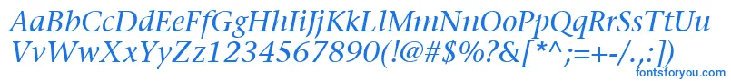 ItcStoneSerifLtItalic Font – Blue Fonts on White Background