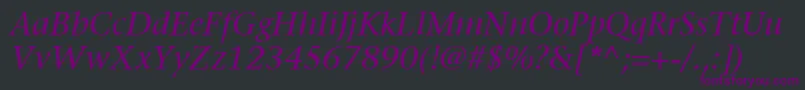 ItcStoneSerifLtItalic Font – Purple Fonts on Black Background
