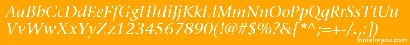 ItcStoneSerifLtItalic Font – White Fonts on Orange Background