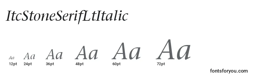 Размеры шрифта ItcStoneSerifLtItalic
