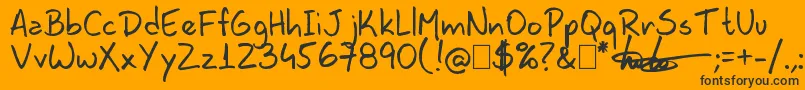 Lavoshandy99 Font – Black Fonts on Orange Background