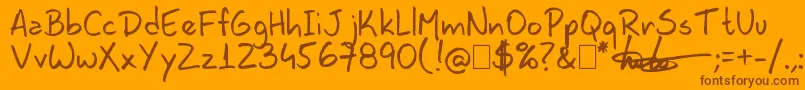 Lavoshandy99 Font – Brown Fonts on Orange Background