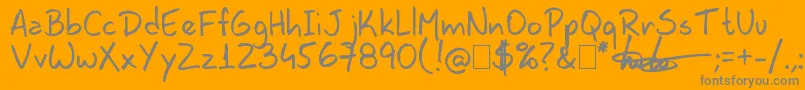 Lavoshandy99 Font – Gray Fonts on Orange Background