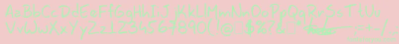 Lavoshandy99 Font – Green Fonts on Pink Background