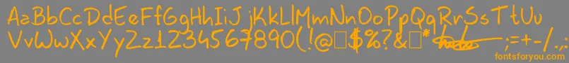 Lavoshandy99 Font – Orange Fonts on Gray Background