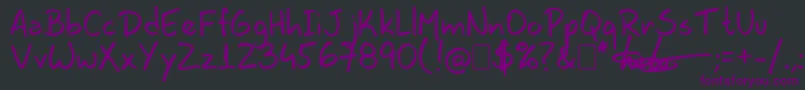 Lavoshandy99 Font – Purple Fonts on Black Background