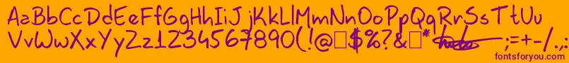 Lavoshandy99 Font – Purple Fonts on Orange Background