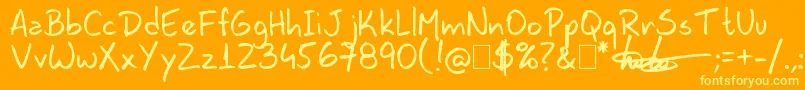 Lavoshandy99 Font – Yellow Fonts on Orange Background