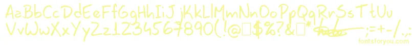 Lavoshandy99 Font – Yellow Fonts on White Background