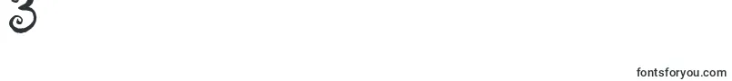 CoralinesCat-Schriftart – Schriften für die Ziffer 3