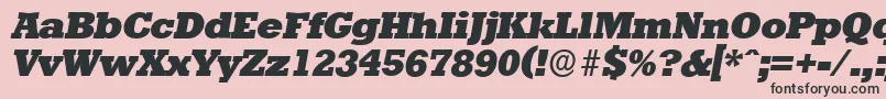 StaffordserialHeavyItalic Font – Black Fonts on Pink Background