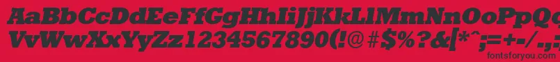 StaffordserialHeavyItalic Font – Black Fonts on Red Background