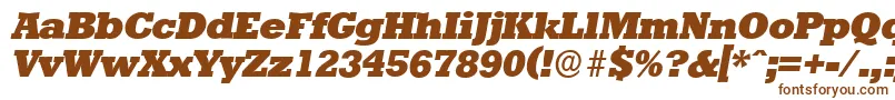 StaffordserialHeavyItalic Font – Brown Fonts on White Background