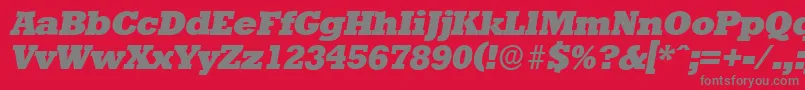 StaffordserialHeavyItalic Font – Gray Fonts on Red Background