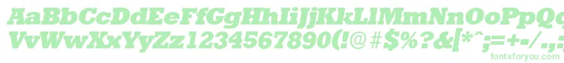 StaffordserialHeavyItalic Font – Green Fonts on White Background