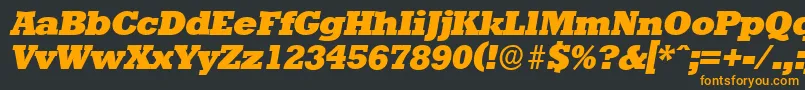 StaffordserialHeavyItalic Font – Orange Fonts on Black Background