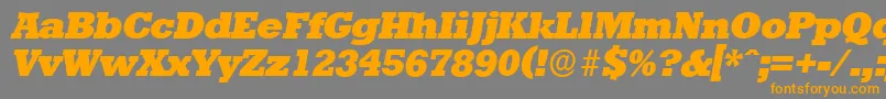 StaffordserialHeavyItalic-Schriftart – Orangefarbene Schriften auf grauem Hintergrund
