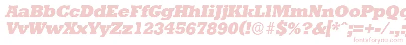 StaffordserialHeavyItalic-Schriftart – Rosa Schriften auf weißem Hintergrund