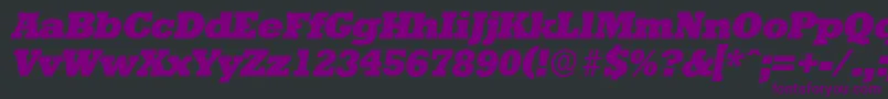 Weitere Informationen zur StaffordserialHeavyItalic-Schriftart StaffordserialHeavyItalic-Schriftart – Violette Schriften auf schwarzem Hintergrund