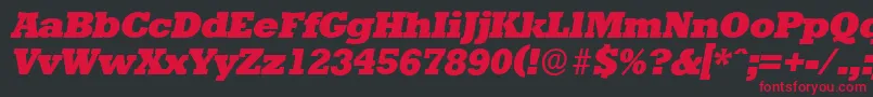 Weitere Informationen zur StaffordserialHeavyItalic-Schriftart StaffordserialHeavyItalic-Schriftart – Rote Schriften auf schwarzem Hintergrund