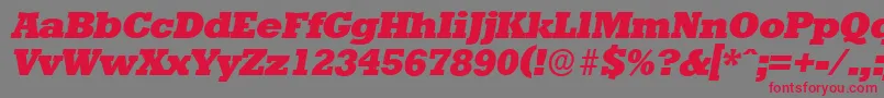 StaffordserialHeavyItalic-Schriftart – Rote Schriften auf grauem Hintergrund
