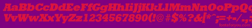 More about StaffordserialHeavyItalic Font StaffordserialHeavyItalic Font – Red Fonts on Purple Background