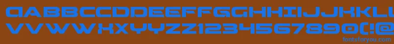 Beamweaponexpand Font – Blue Fonts on Brown Background