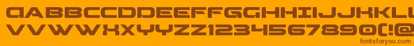 Beamweaponexpand Font – Brown Fonts on Orange Background