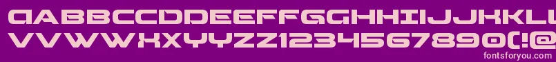 Beamweaponexpand Font – Pink Fonts on Purple Background