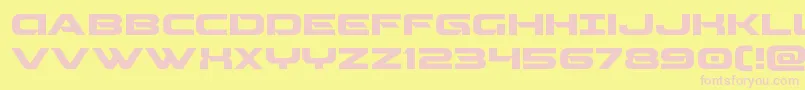 Beamweaponexpand Font – Pink Fonts on Yellow Background