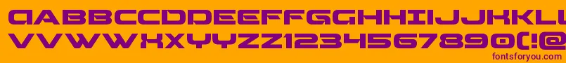 Beamweaponexpand Font – Purple Fonts on Orange Background