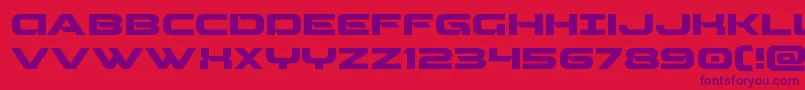 Beamweaponexpand Font – Purple Fonts on Red Background